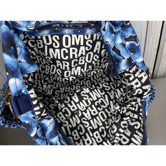 MARC BY MARC JACOBS Bright Blue Baby Travel Weekender Shopper Tote Bag Floral - Picture 3 of 10